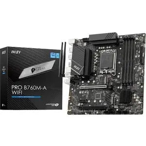 MSI PRO B760M-A WIFI DDR5 Motherboard – LGA 1700, Micro-ATX MSI