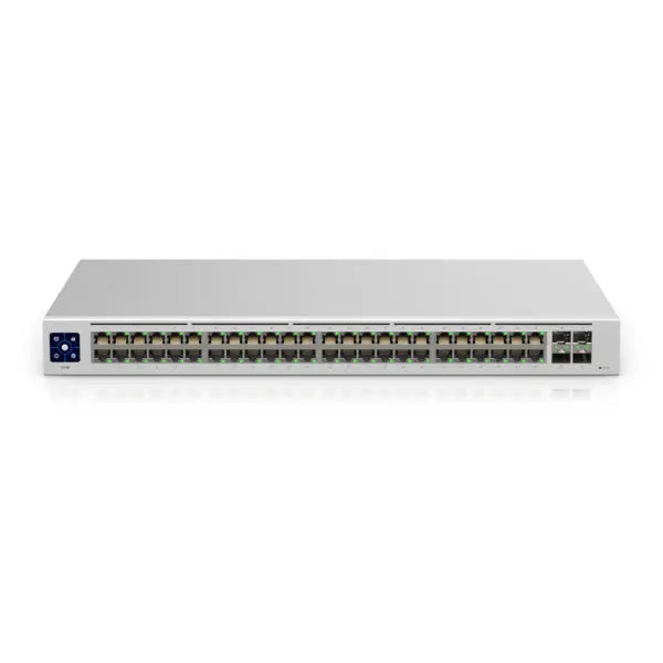 Ubiquiti UniFi USW-48 48-Port Managed Gigabit Switch – Fanless, Touch Display Ubiquiti