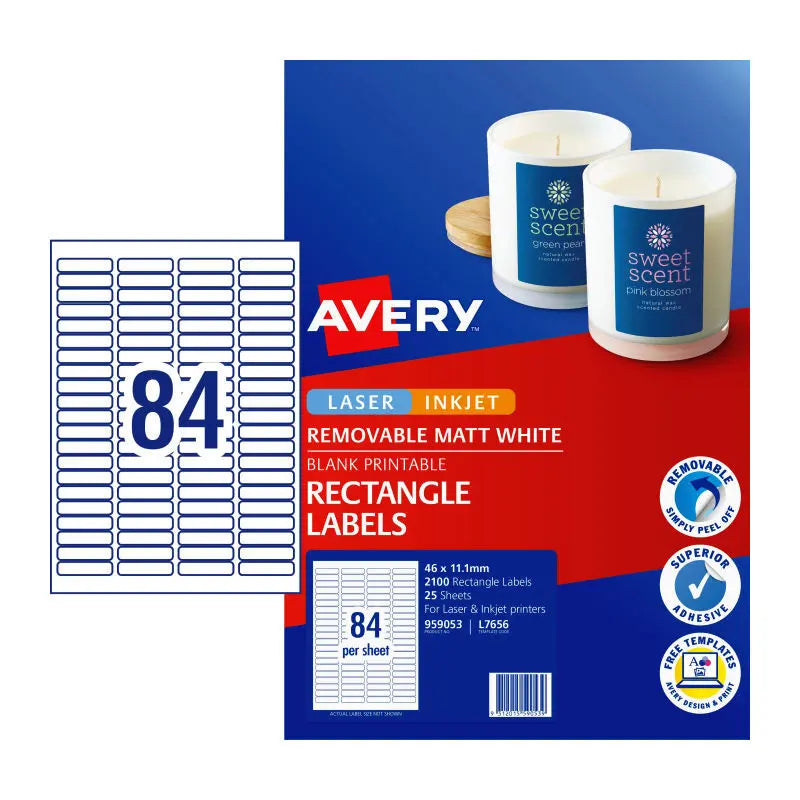 AV Lbl Rmvb L7656REV 84Up Pk25 Avery
