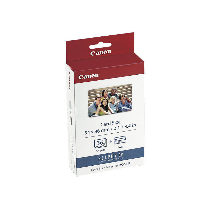 Canon KC-36IP Ink & Paper Set (CKC36IP) – 2.1" x 3.4" Credit Card Size, 36 Sheets