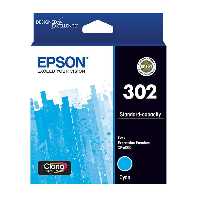 Epson 302 Cyan Ink Cartridge Epson