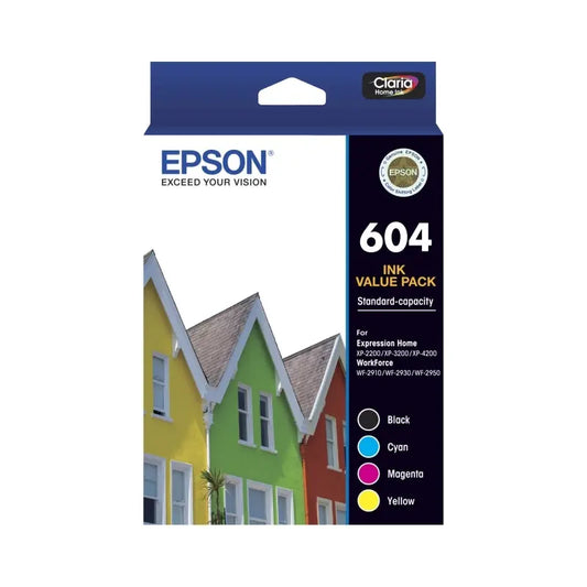 Epson 604 4-Color Ink Value Pack (Black, Cyan, Magenta, Yellow) Epson