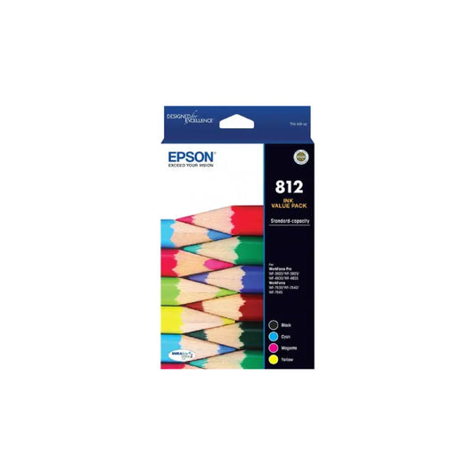 Epson 812 4-Color Ink Value Pack (Black, Cyan, Magenta, Yellow) Epson