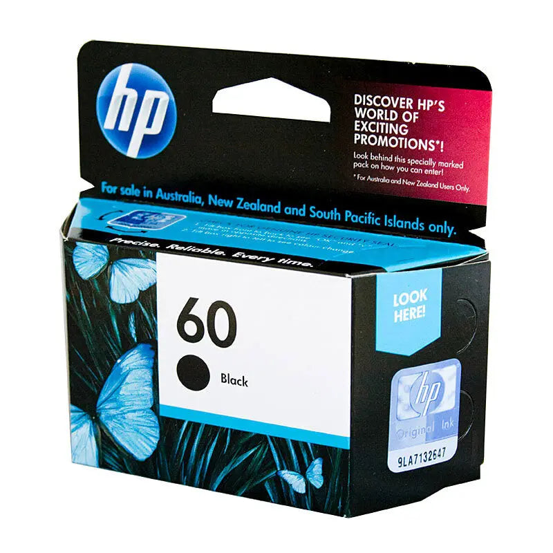 HP #60 Black Ink CC640WA HP
