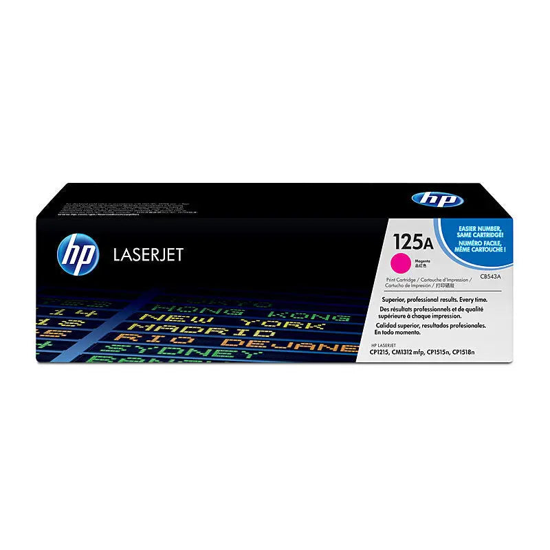 HP 125A Magenta LaserJet Toner Cartridge CB543A – Approx. 1,400‑Page Yield HP