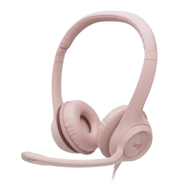 Logitech H390 USB Headset – Stylish Rose Edition, Premium Audio & Noise-Cancelling Mic Logitech