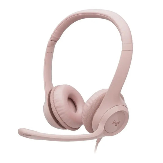 Logitech H390 USB Headset – Stylish Rose Edition, Premium Audio & Noise-Cancelling Mic Logitech