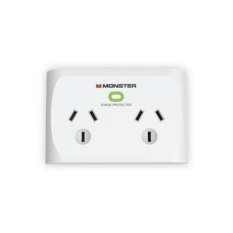 Monster 2-Port Surge White Monster