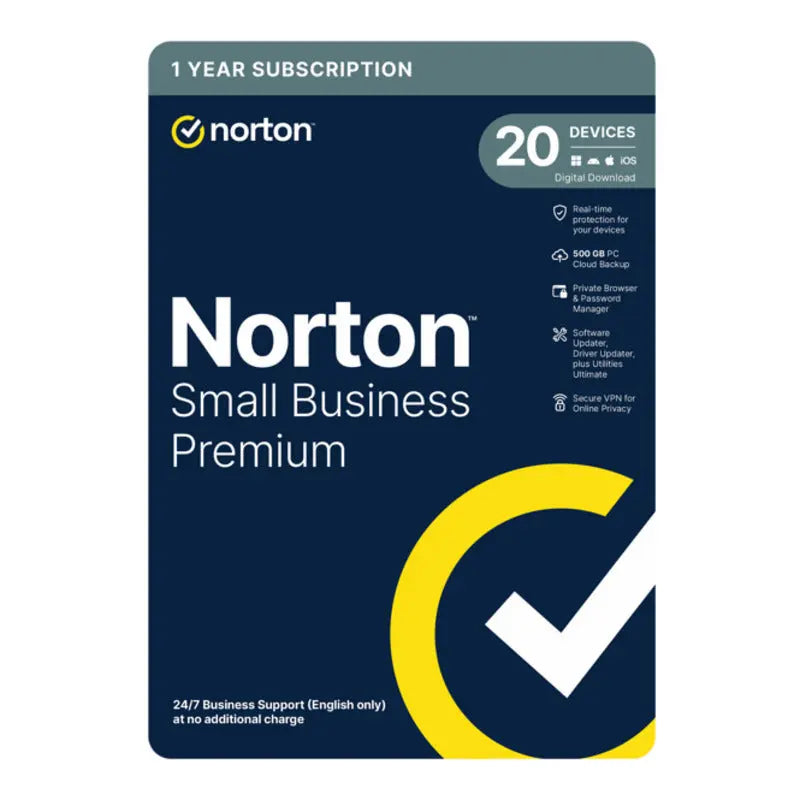 Norton Small Business Premium – 1 User, 20 Devices, 1 Year Subscription Norton