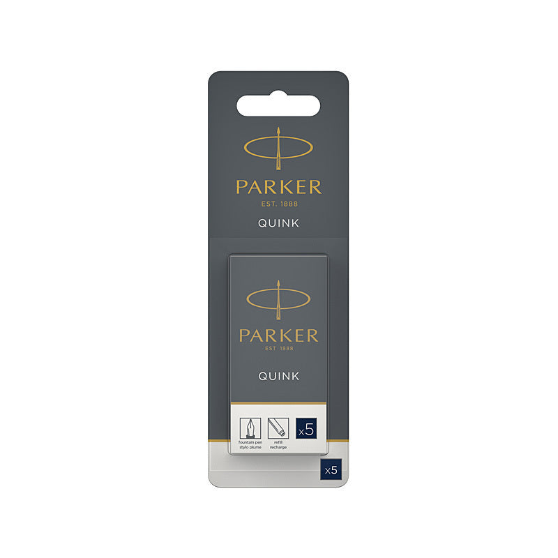 Parker Refills for Fountain Pens, Blue/Black Ink, Pack of 5 (Box of 12)