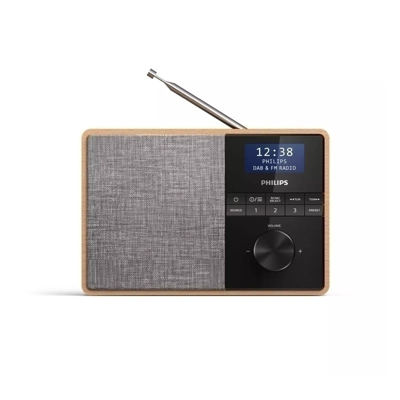 Philips Wooden Radio PHTAR5505 – DAB+/FM, Retro Style, Clear Sound