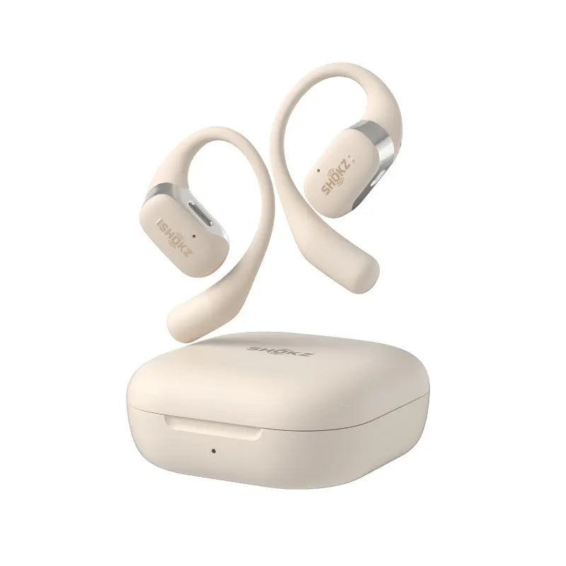 Shokz OpenFit Wireless Earbuds – Open-Ear Design, Beige Shokz