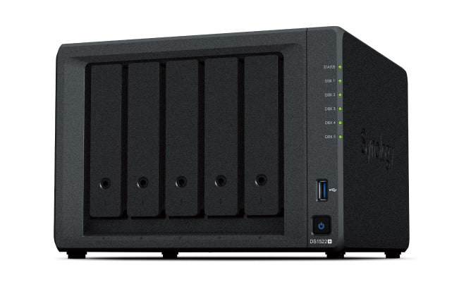 Synology DS1522+ 5-Bay NAS, Ryzen R1600, 8GB RAM, Diskless