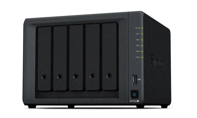 Synology DS1522+ 5-Bay NAS, Ryzen R1600, 8GB RAM, Diskless Synology