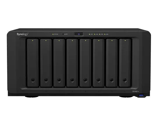 Synology DS1821+ – 8-Bay NAS with AMD Ryzen, 4GB DDR4 RAM, 3 Year Warranty Synology