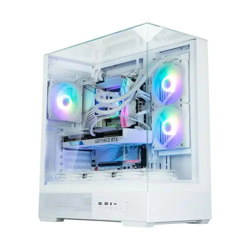 Zalman P40 PRISM White Mid-Tower Case, Tempered Glass, ARGB Fan Zalman