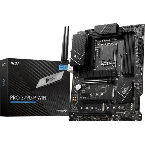MSI PRO Z790-P WIFI, ATX, Intel LGA 1700, 4xDDR5, 4xM.2+6xSATA 6Gb/s, RAID, 4xPCle, 1xHDMI, 1xDP, GbE LAN, Wireless AX+Bluetooth, 1xUSB-C, 3xUSB3.0, 4xUSB2.0, RGB, 3 Year Warranty MSI