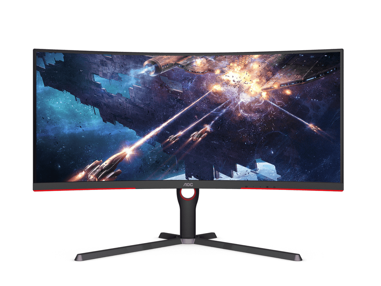 AOC 34" WQHD LED, 1MS, 165HZ, HDR1000, HDMI(2), DP(2), USB, SPKR, H/ADJ, | Conford IT