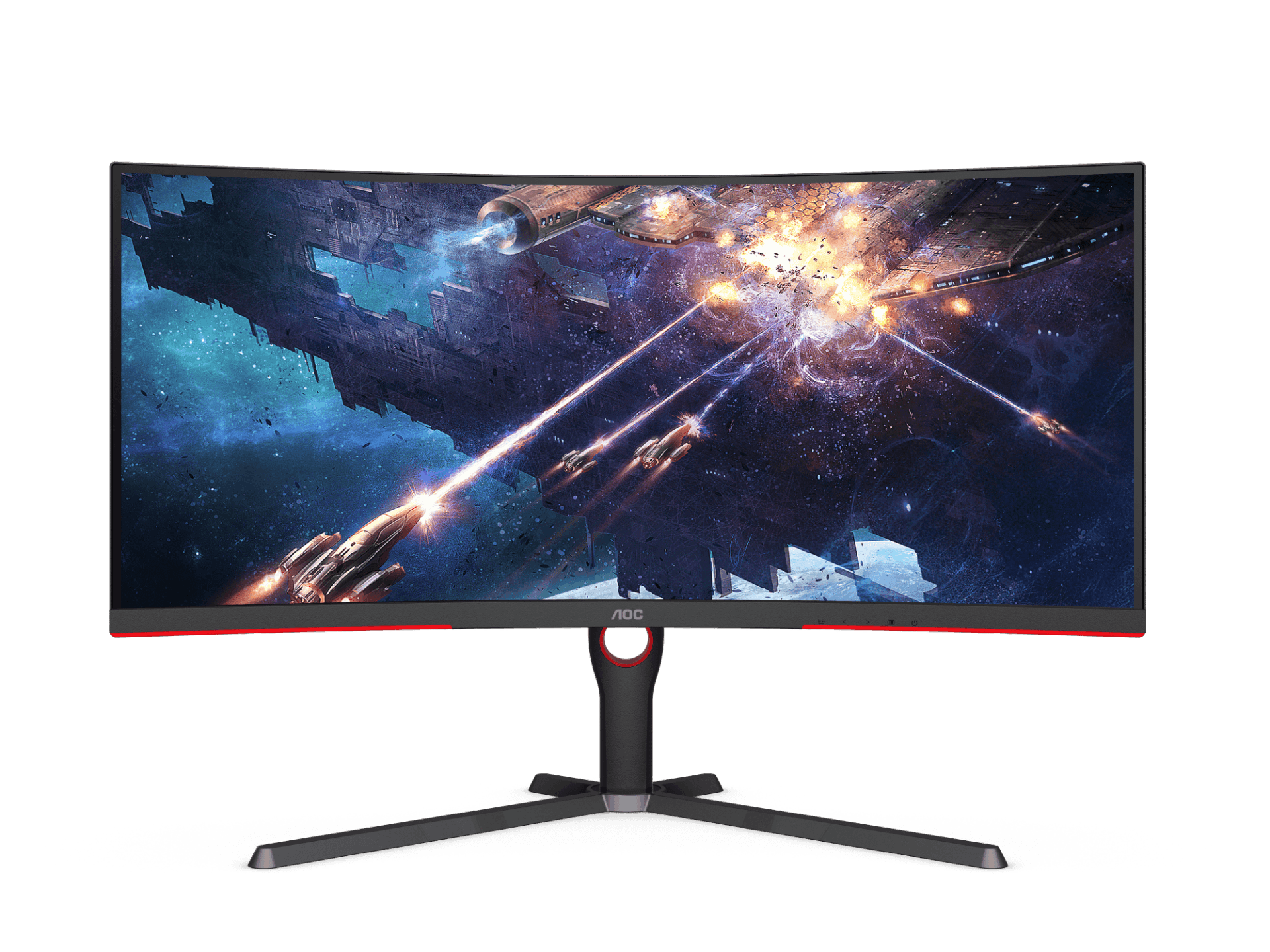 AOC 34" WQHD LED, 1MS, 165HZ, HDR1000, HDMI(2), DP(2), USB, SPKR, H/ADJ, | Conford IT