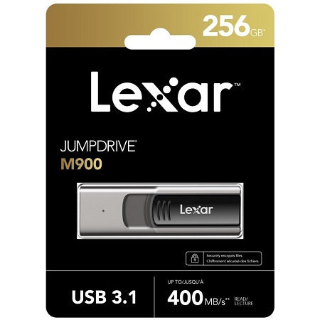 Lexar JumpDrive M900 256GB USB 3.1 Flash Drive – 400MB/s Read Speed