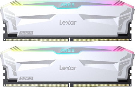 Lexar Ares RGB DDR5 32GB (2x16GB) 6400MHz CL32 Memory Kit – White