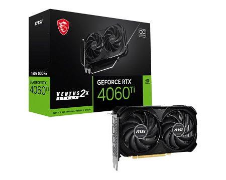 MSI GeForce RTX 4060 Ti Ventus 2X 16GB OC GDDR6 GPU, PCIe 4.0