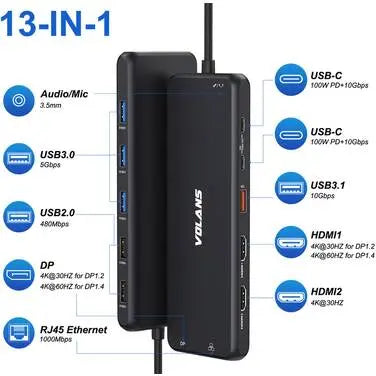 VOL DOC USB-C-ALUM-VL-UCH2P Volans