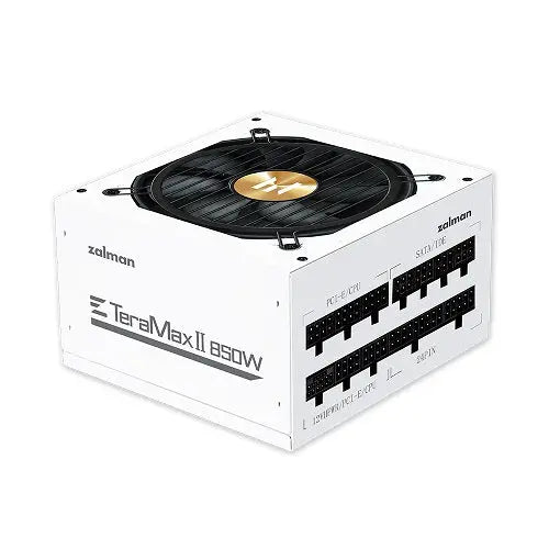 Zalman ZM850-TMX2 WH, TeraMax II, 850W, 80 Plus Gold, Fully Modular, Fan: 120mm, ATX, MTBF: 100,000 Hours, White, 10 Year Warranty  (PCIe 5.0 ready) Zalman