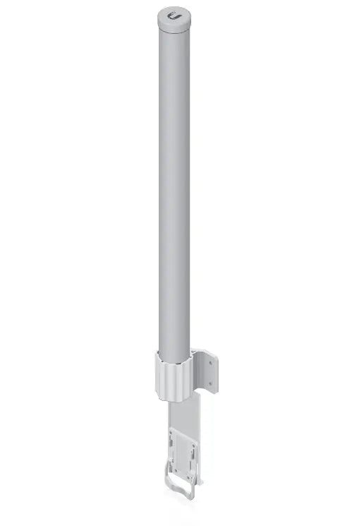 Ubiquiti AMO-5G13, 5GHz 13dBi 2x2 Dual Polarity MIMO Omni Antenna, 5.0 GHz Frequency, 13 dBi Gain, 7° Elevation Beamwidth, Dual-Linear Polarization, 25 dB min Cross-pol Isolation, 1 Year Ubiquiti