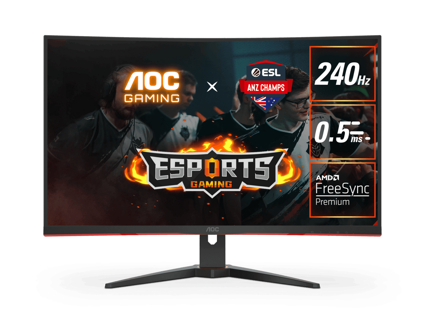 AOC 31.5" (16:9) CURVE FHD LED, 0.5MS, 240HZ, FREESYNC, 1500R, HDMI(2), DP, 3YR | Conford IT