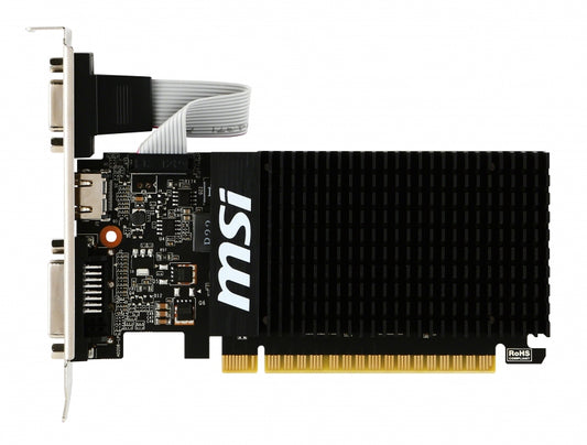 MSI GeForce GT 710 2GB DDR3 Low Profile GPU, HDMI, VGA, DVI-D