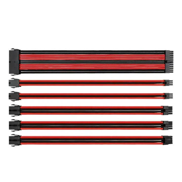 Thermaltake AC-033-CN1NAN-A1, TtMod Sleeve Cable, Red/Black, Heatshrinkless Cabling, Universal Compatibility, 1 Year Warranty Thermaltake
