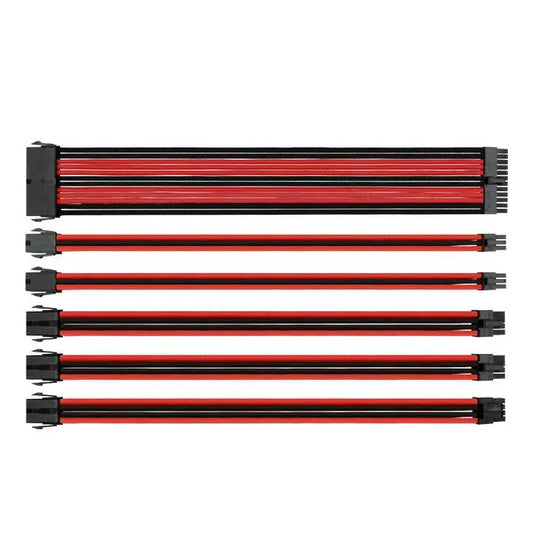 Thermaltake AC-033-CN1NAN-A1, TtMod Sleeve Cable, Red/Black, Heatshrinkless Cabling, Universal Compatibility, 1 Year Warranty Thermaltake