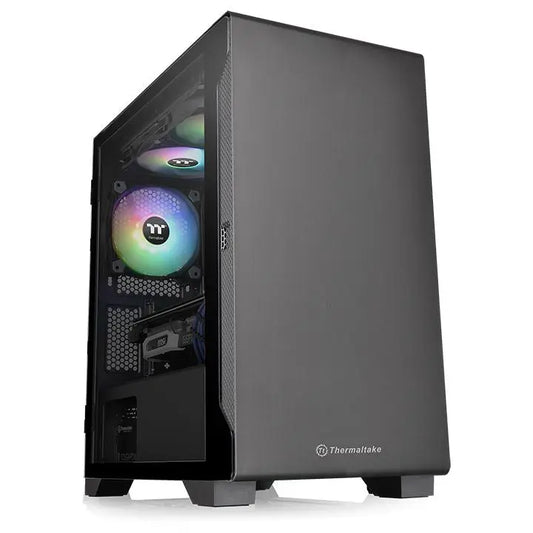 THM CAS S100-TEMPERED-GLASS-BLACK Thermaltake