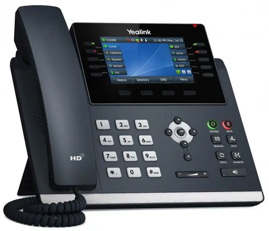 Yealink SIP-T46U, IP Phone, HD Voice, Dual Gig Ports, 2xUSB Port, 1x RJ9 (4P4C) Handset Port, 1 Years Warranty Yealink