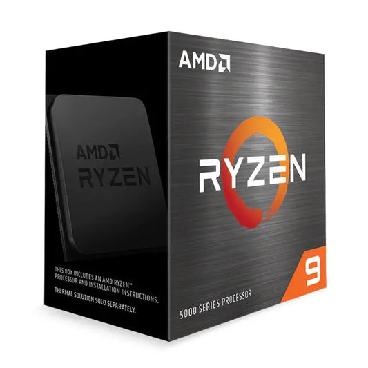 AMD 100-100000061WOF, Ryzen 9 5900X, AM4 Socket, 12 Core, 24 Threads, Base:3.7GHz, Turbo Speed:4.8GHz, 6MB Cache, TDP:105W, 3 Year Warranty AMD