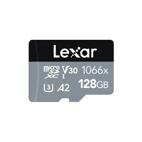 Lexar LMS1066128G-BNANG, Professional 1066X MicroSDXC, 128GB, UHS-I, Read Speed: Up to 160MB/s, Write Speed: Up to 120MB/s, 10 Year Warranty Lexar