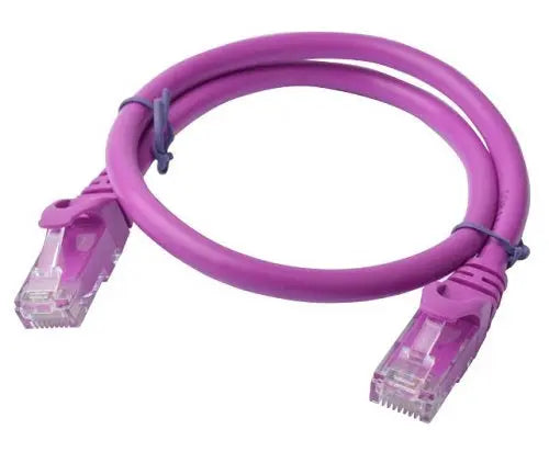 8Ware PL6A-0.5PUR, Cat6a UTP Ethernet Cable, 0.5m, Purple, 1 Year Warranty 8Ware