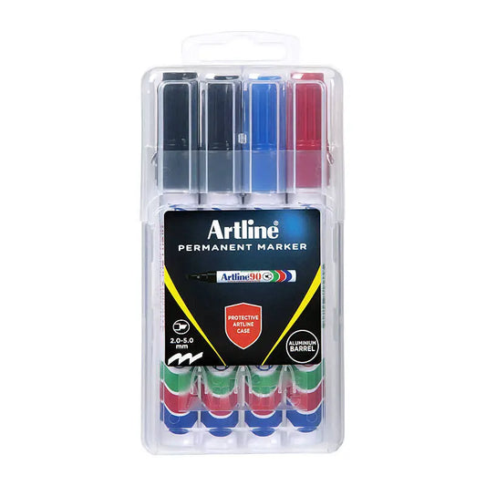 Artline 90 Perm Marker Ast Pk4 Artline