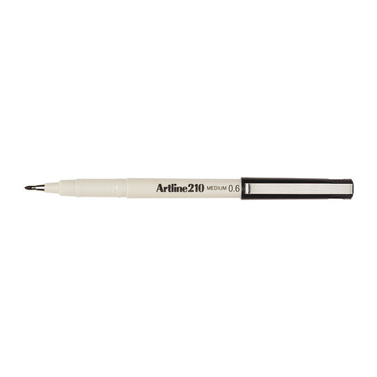 Artline 210 Pen 0.6mm Black Box 12