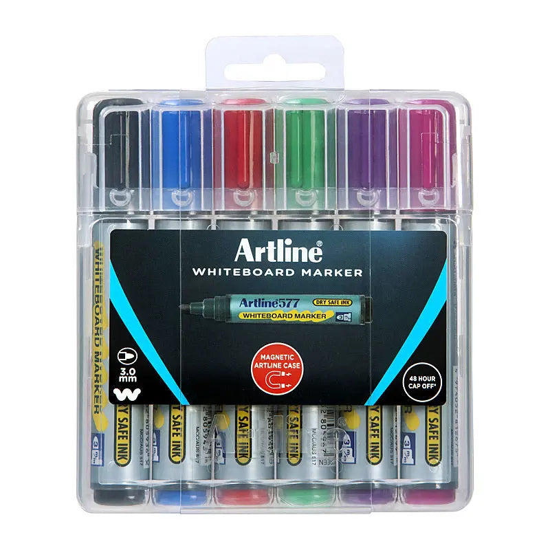 Artline 577 W/B Marker Ast Pk6 Artline