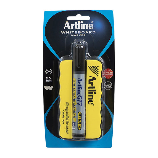 Artline 577 White Board Marker Magnetic Eraser