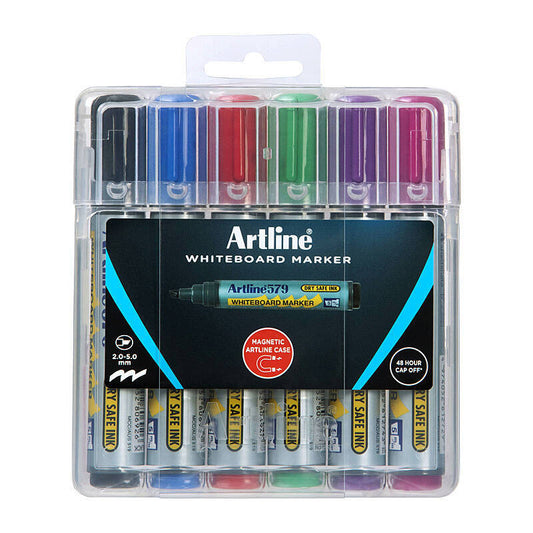 Artline 579 White Board Marker Assorted Pack 6