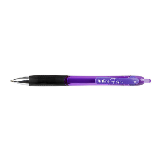 Artline Flow Retractable Pen Purple Bx12