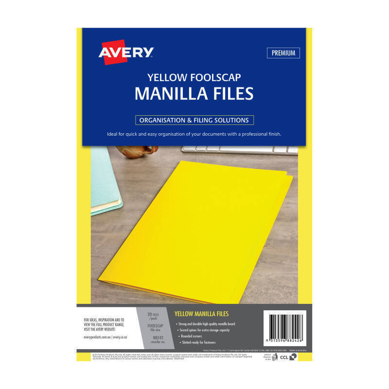 AV Manilla Folder Yllw FC Pk20 | Conford IT