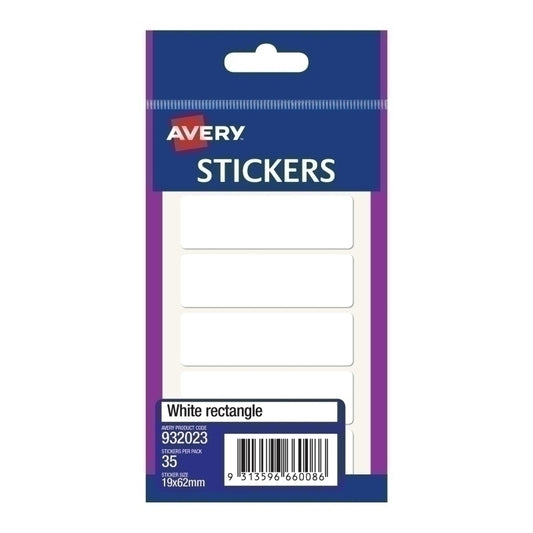 AV Wht Rect Sticker 19x62 Bx10 | Conford IT