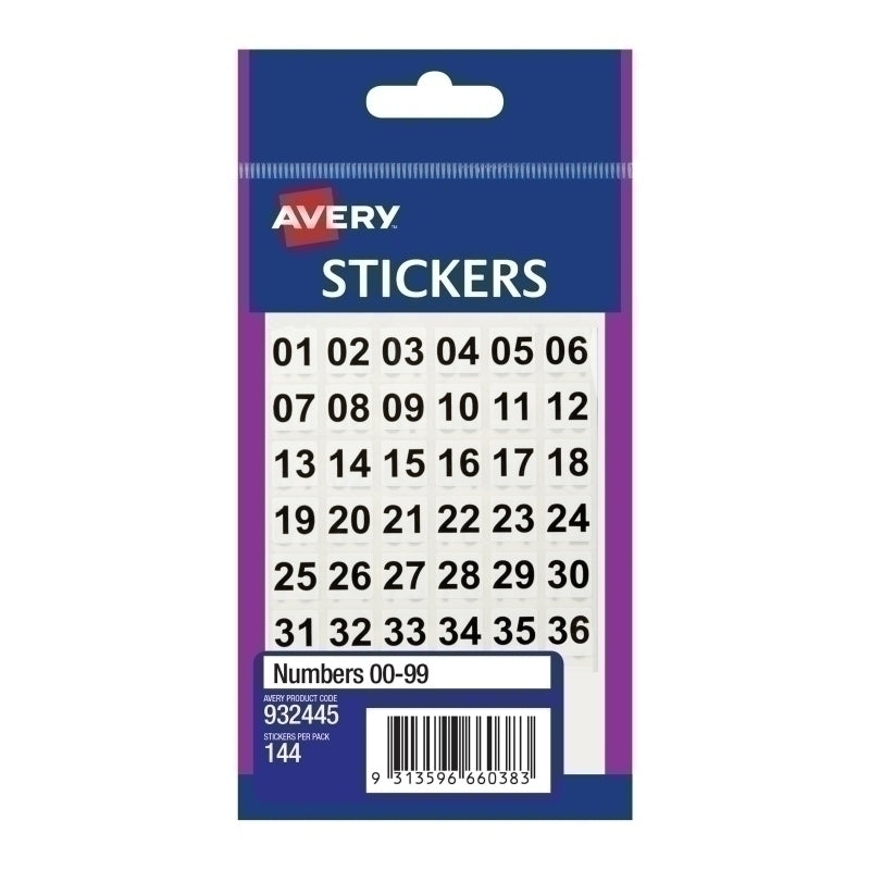 AV Number Sticker 00-99 Bx10 | Conford IT