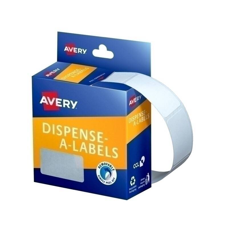 Avery Label Rectangle Dispenser White Pk380