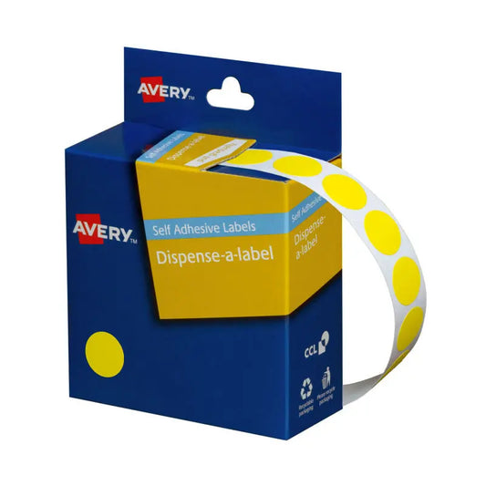Avery Disp Ylw 14mm Roll1050 Avery