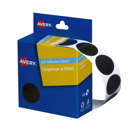 Avery Disp Black 24mm Roll500 Avery